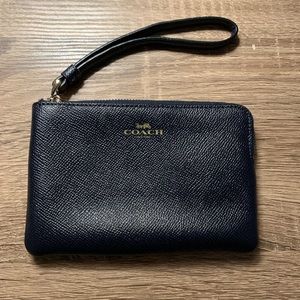Navy Coach Wristlet